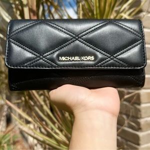 Michael Kors Large Trifold Wallet Quilted Leather